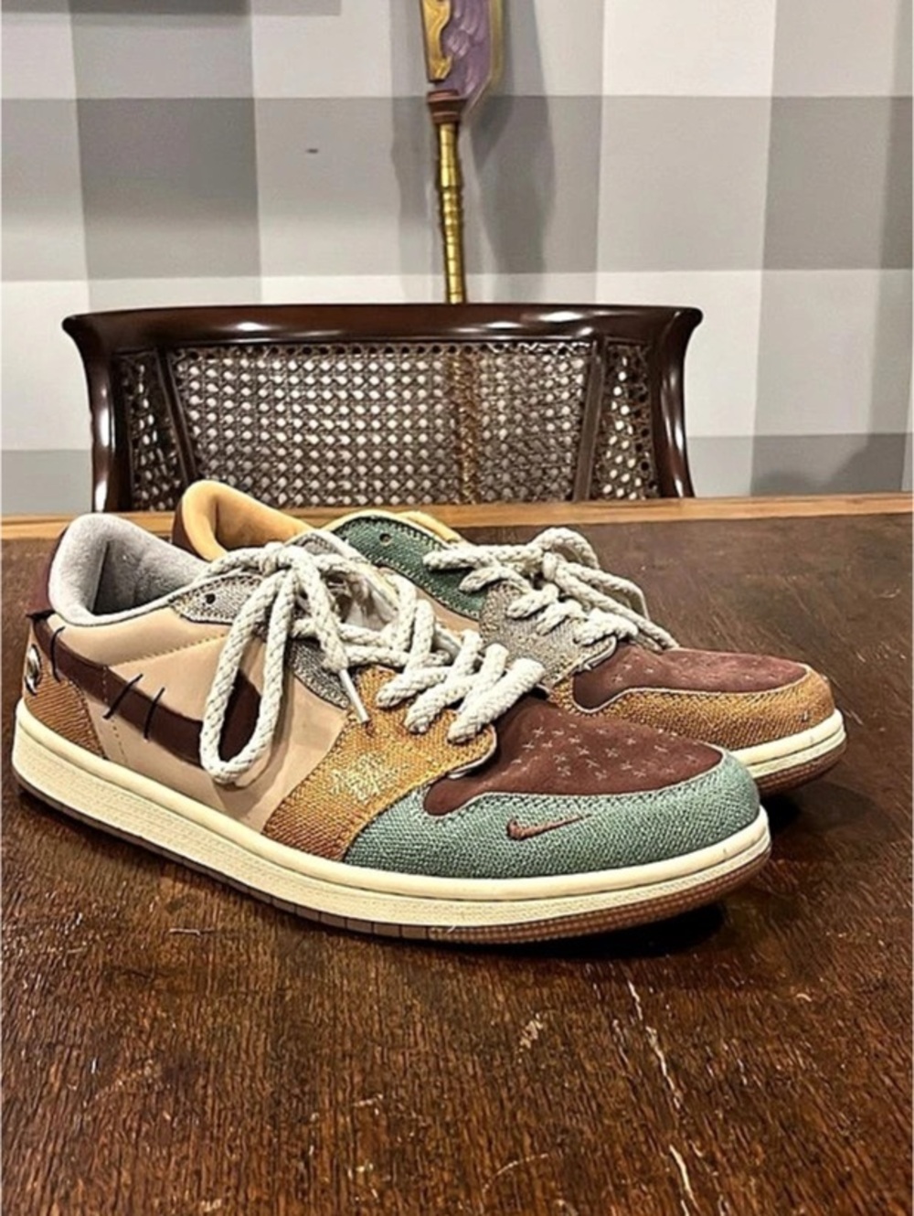 Nike Air Jordan 1 Zion Williamson “Voodoo” Low Color Block Sneakers US 12